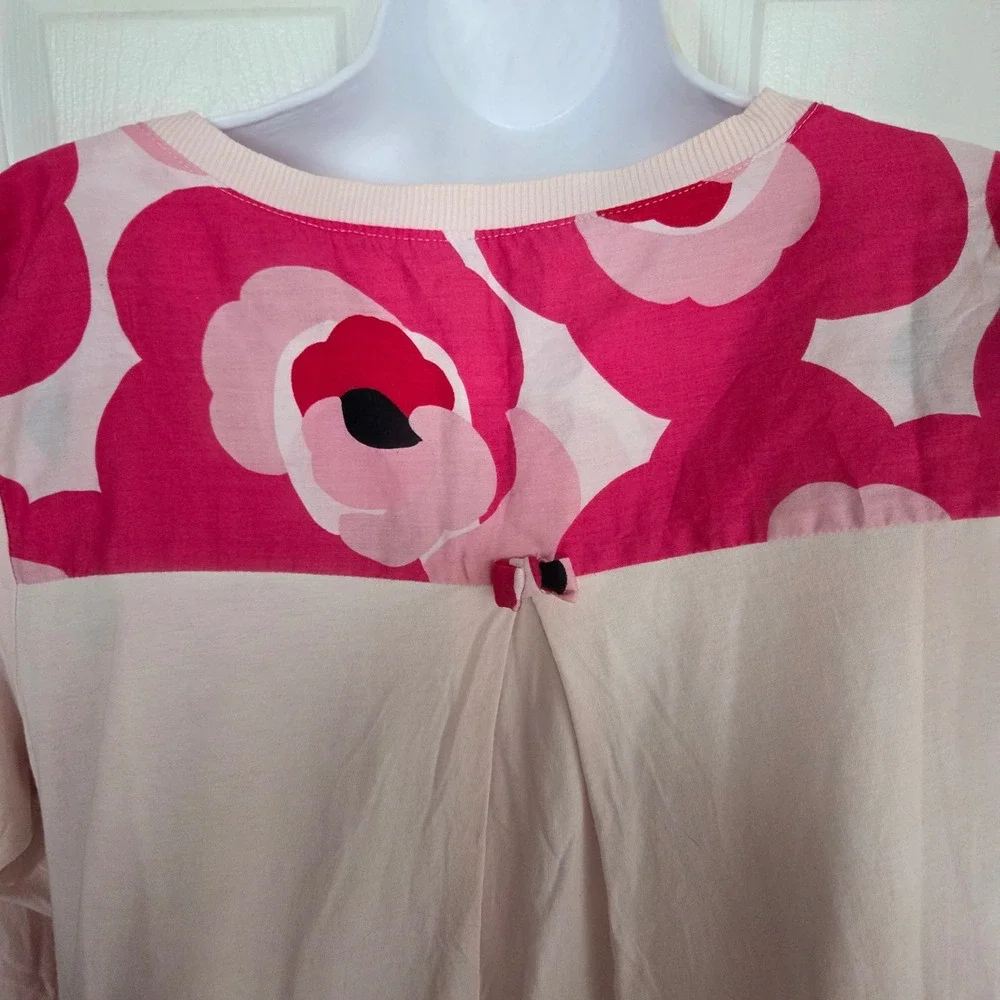 Kate Spade Dream A Little Dream Pink Poppy Floral Sleep Shirt Nightgown‎ Medium